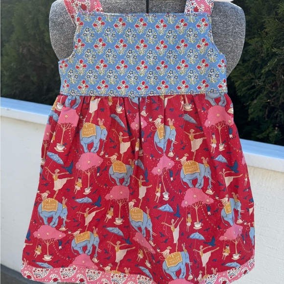 Handmade Tilda Jubilee Circus Elephant Dress | Size 2T Boutique - New / unworn - Picture 3 of 4